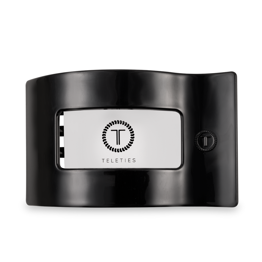 Flat Rectangle Hair Clip | Large | Jet Black