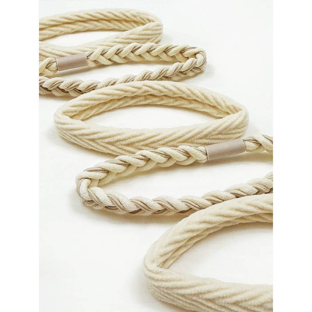 Plain and  Braided Mixed Elastic Stretch Hair Ties