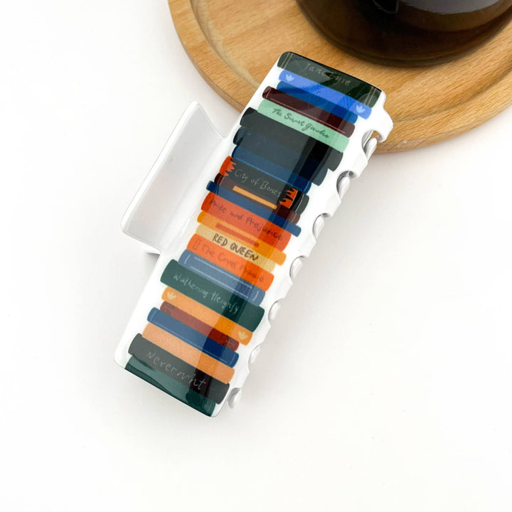 Colorful Book-Shaped Hair Claw Clip, Library Souvenirs