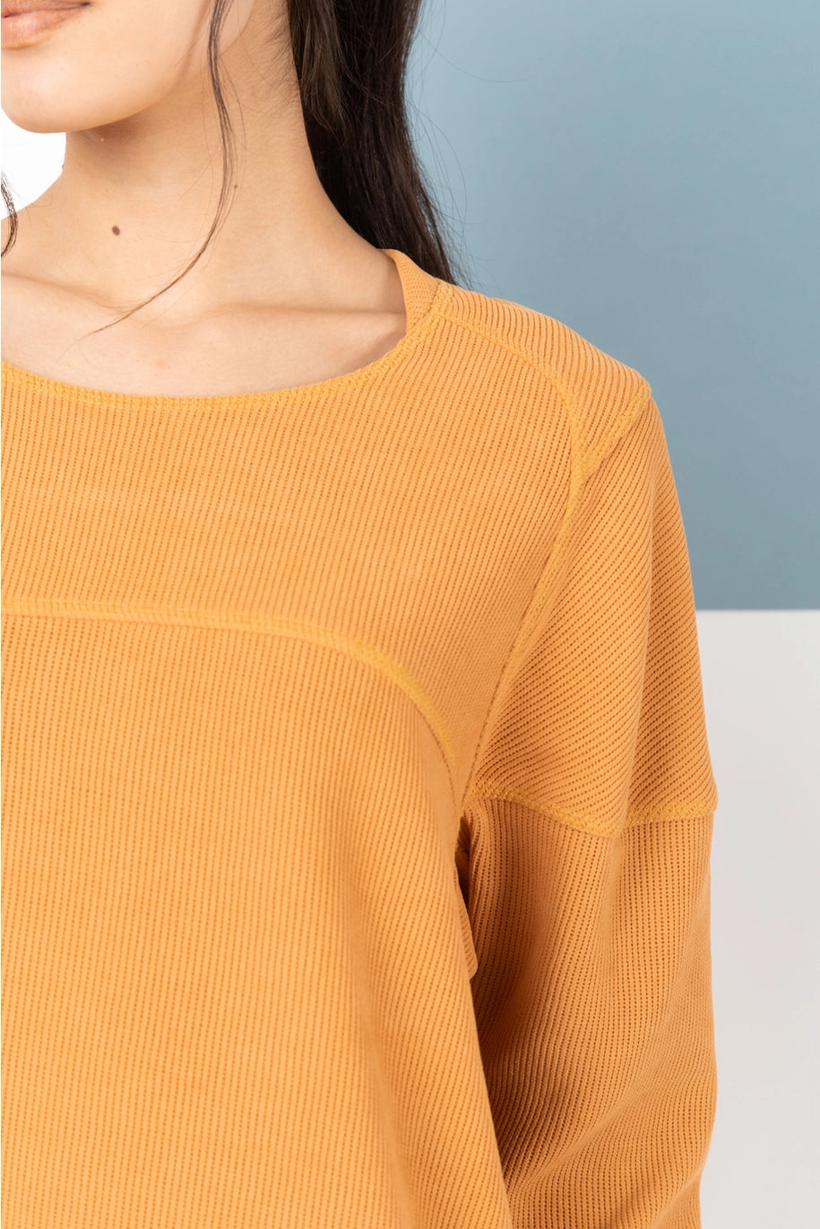 First Down Fun Oversized Top in Camel