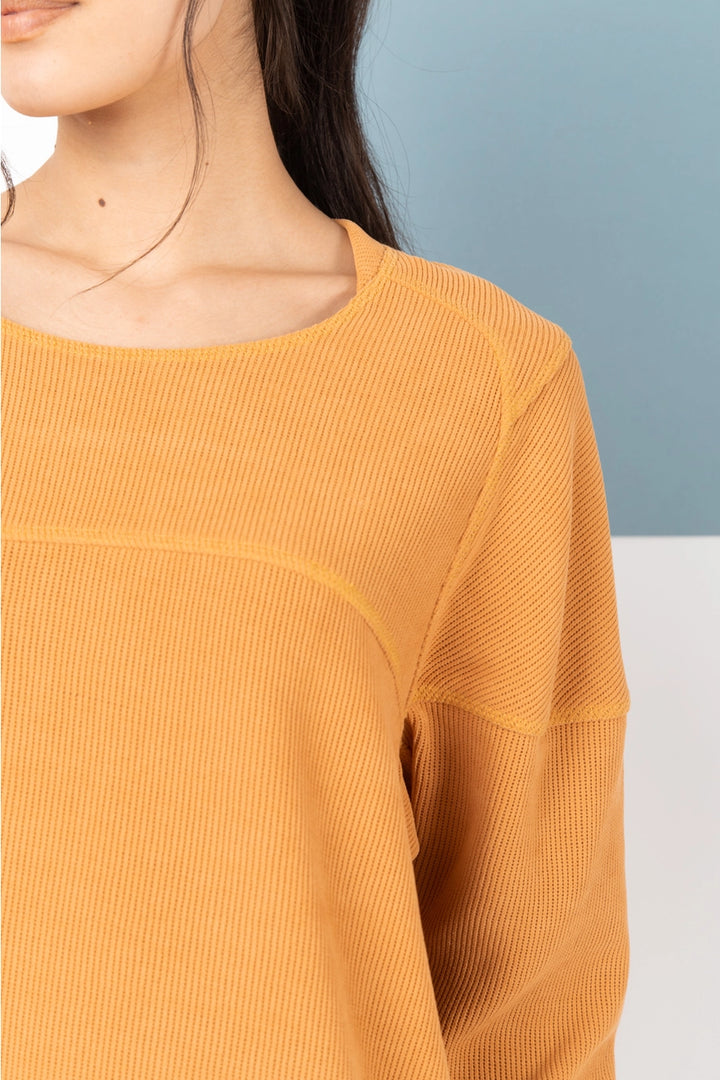 First Down Fun Oversized Top in Camel