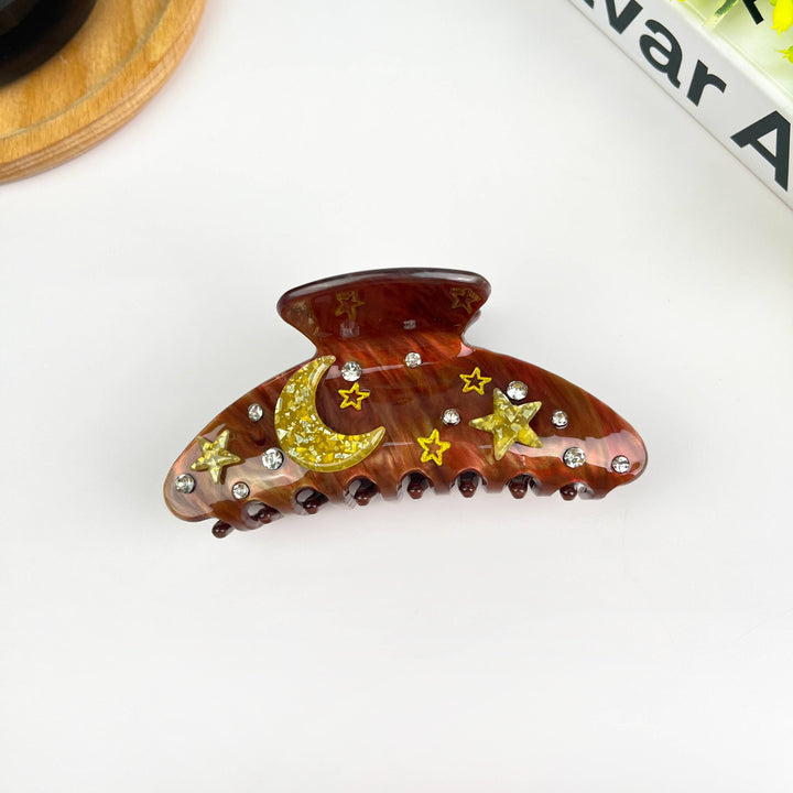 4.1'' Moon Claw Clip,Star Hair Clip