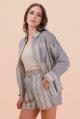Feeling Classic Oversized Set In Taupe/ Black