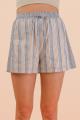 Stripe Woven Shirt Top & Shorts Set