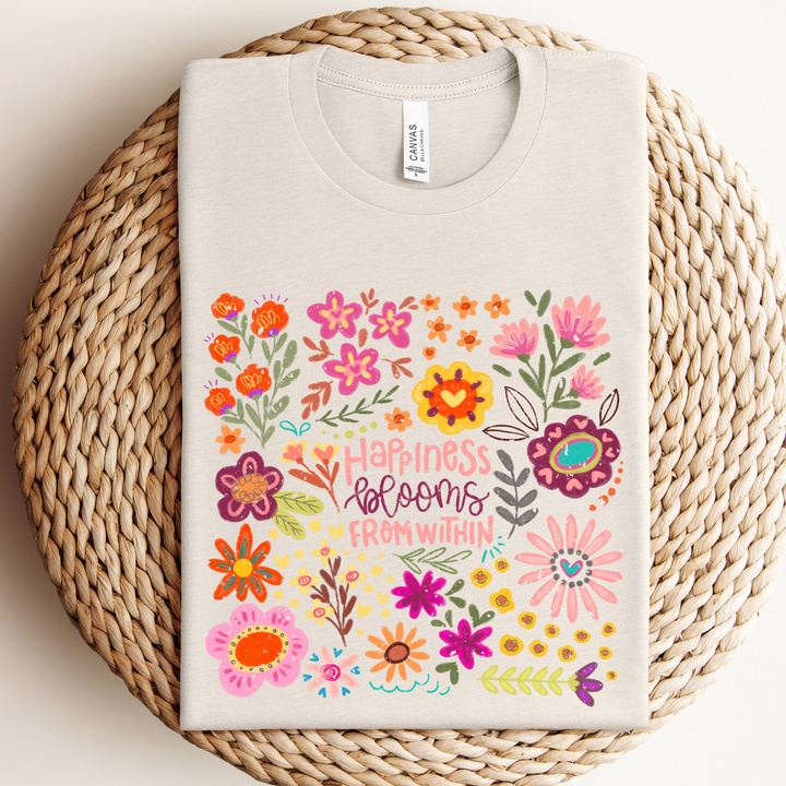 Happiness Blooms from Within Graphic Tee/Crewneck
