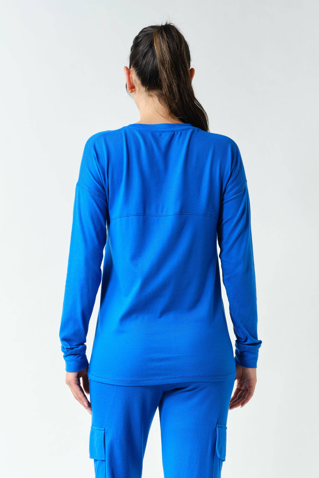 Brushed Crew Neck Long Sleeve Top