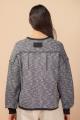 Black Threaded long sleave Shirt In Charcoal With White Dustings