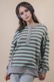 Olive Grove Casual Knit Half-Button Pullover