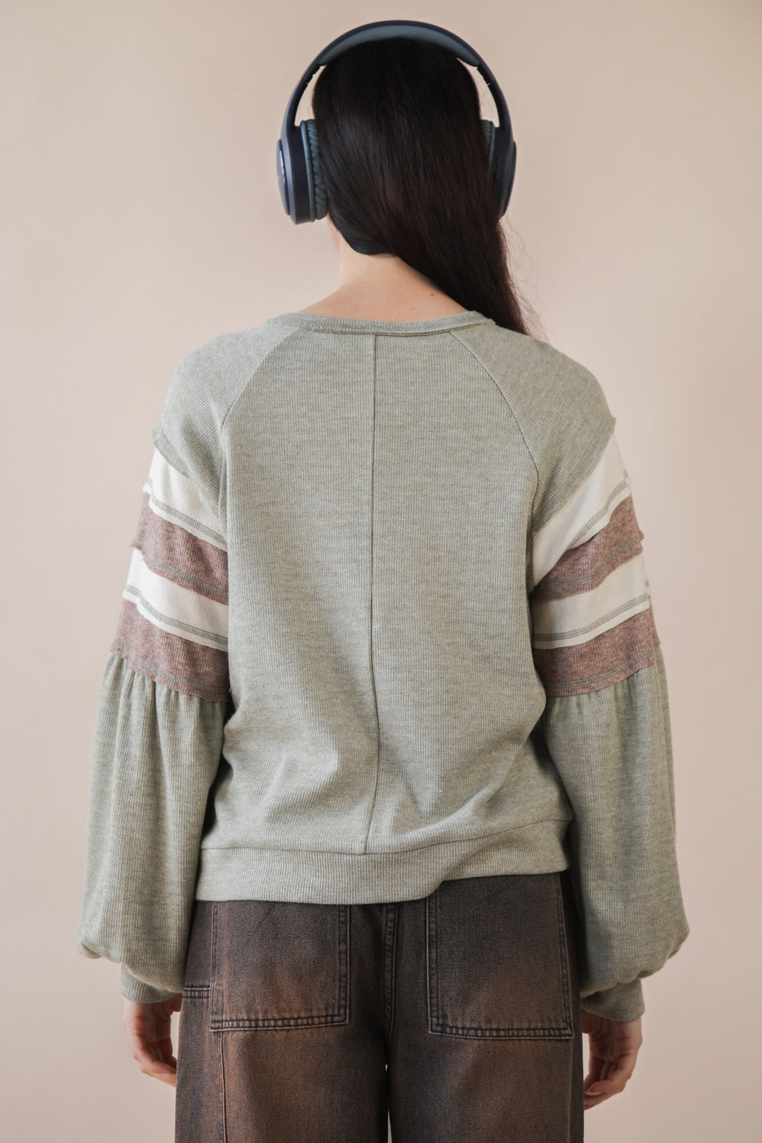 Olive Hues  Pullover Cozy Top