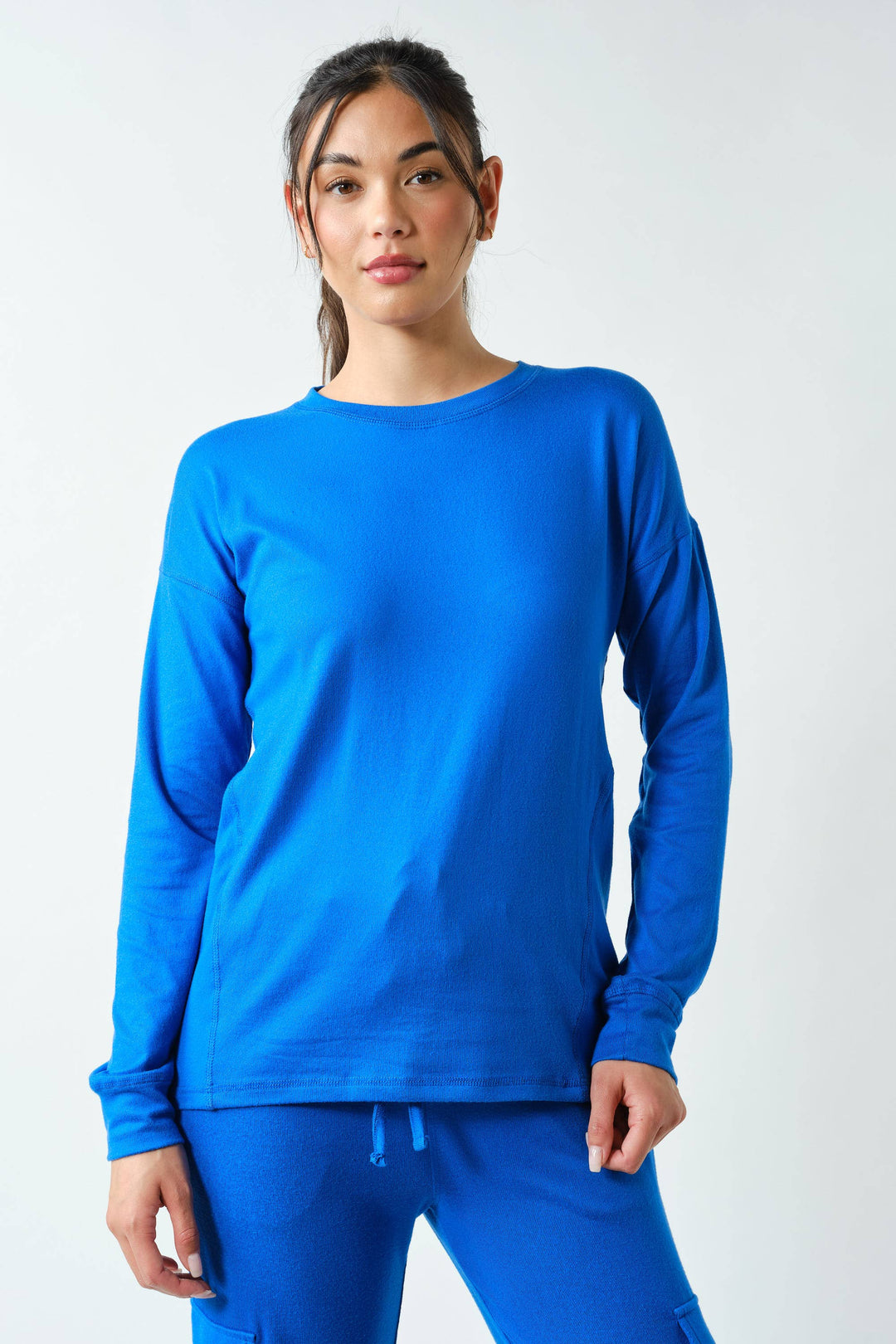 Brushed Crew Neck Long Sleeve Top