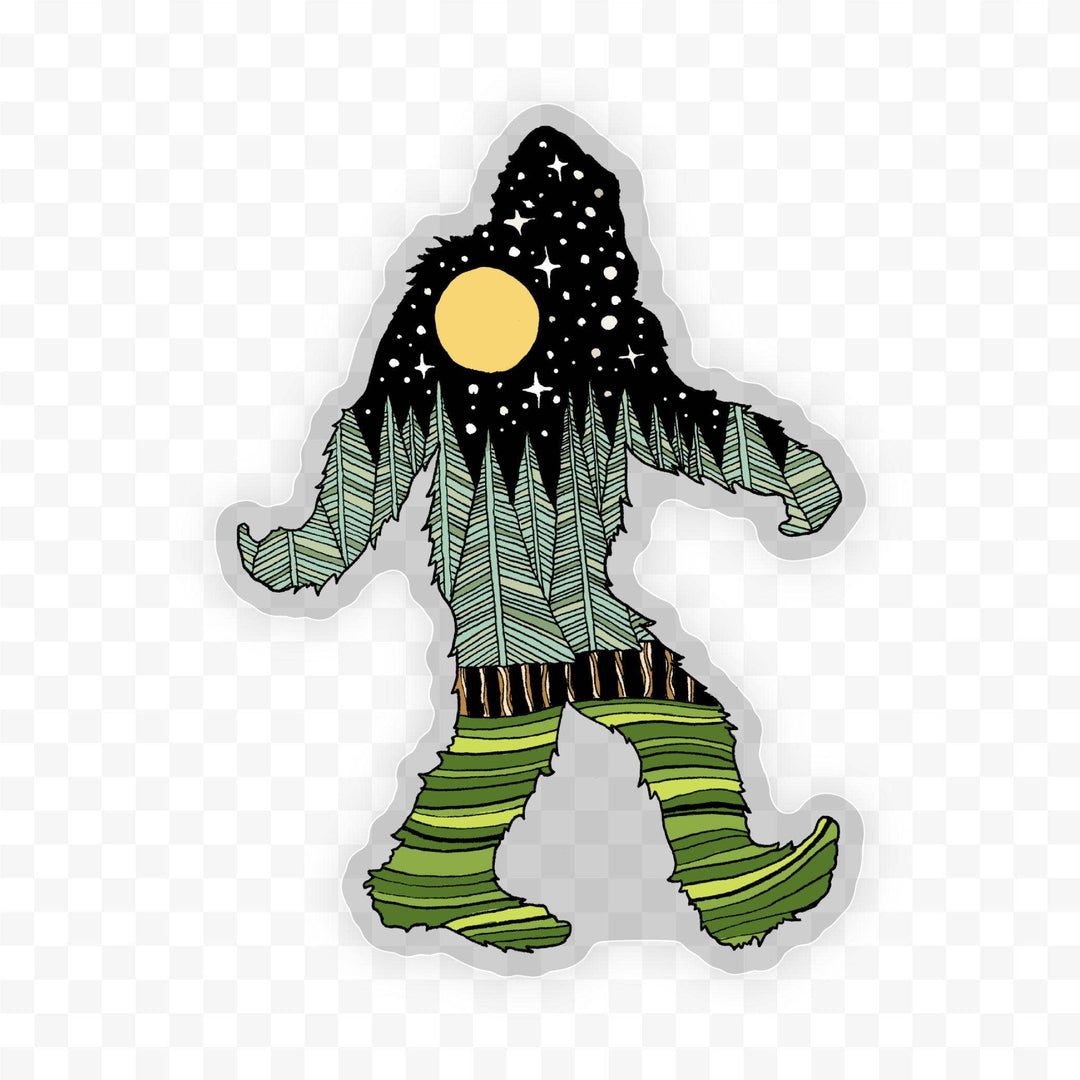 Bigfoot Nature Clear Sticker