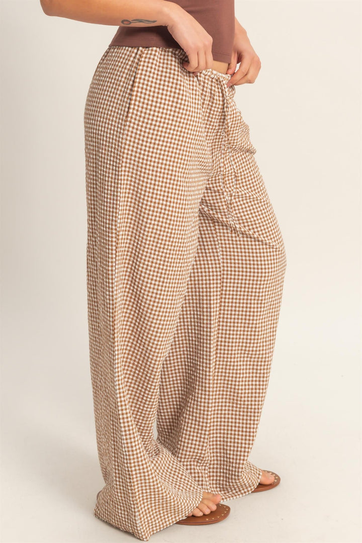 Double the Fun Brown Gingham Set