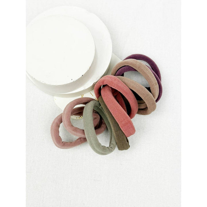 10-Pcs Mauve Color Hair Tie Set