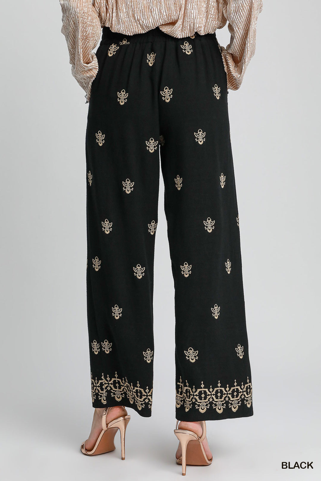 That's So You Linen Blend Wide Leg Pants in Black