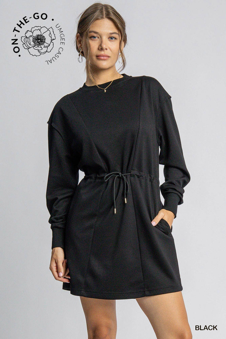 Caught My Eye Soft Mini Dress in Black
