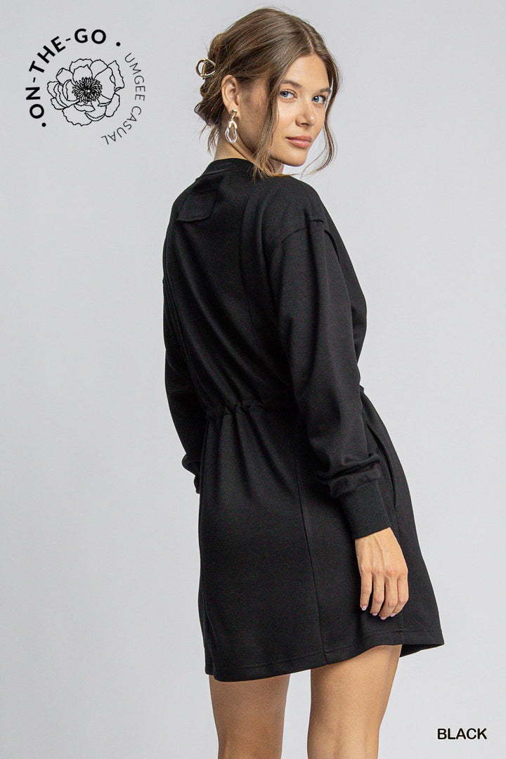 Caught My Eye Soft Mini Dress in Black