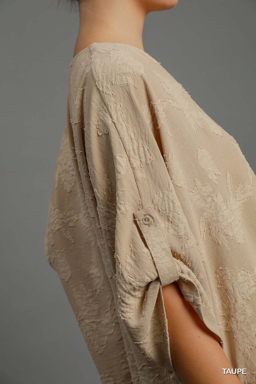 Truth Charm Floral Burnout Top in Beige