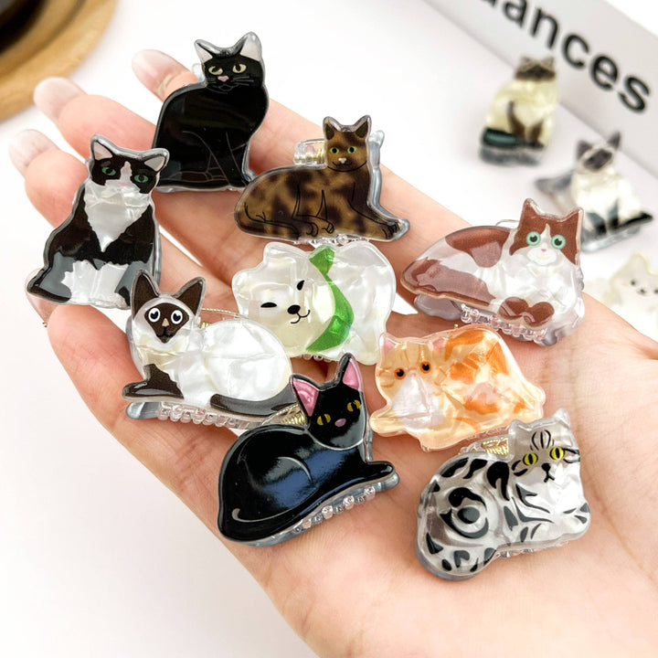 Mini Cat Hair Claw Clip, Animal-shaped Hair Clips