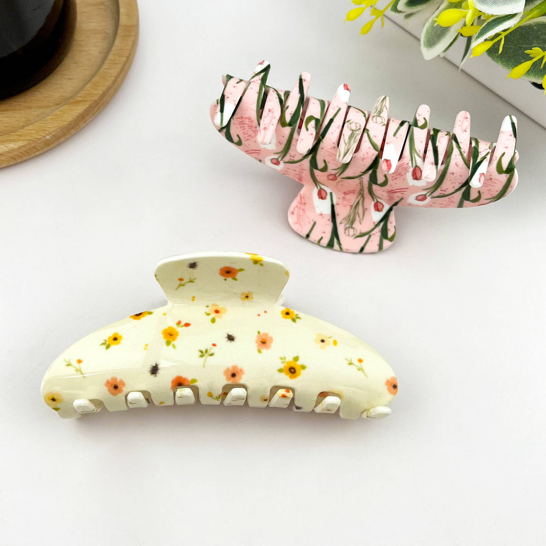 Spring Tulip Flower Hair Claw Clip