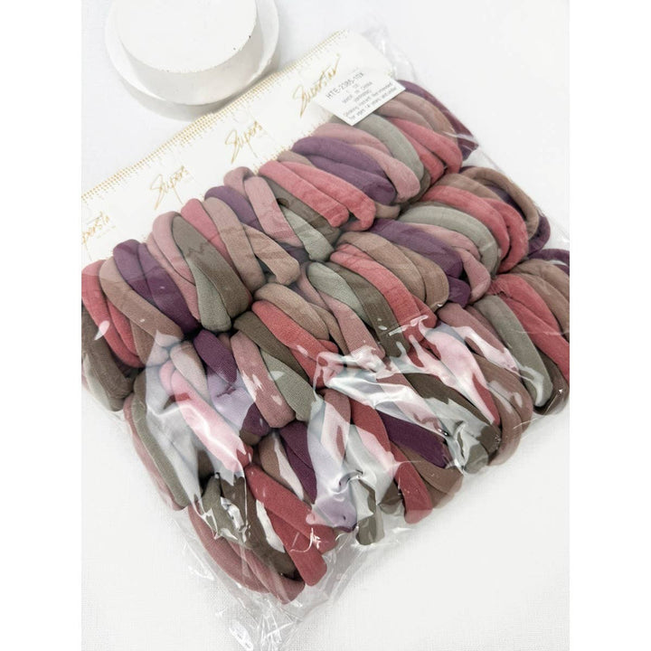 10-Pcs Mauve Color Hair Tie Set