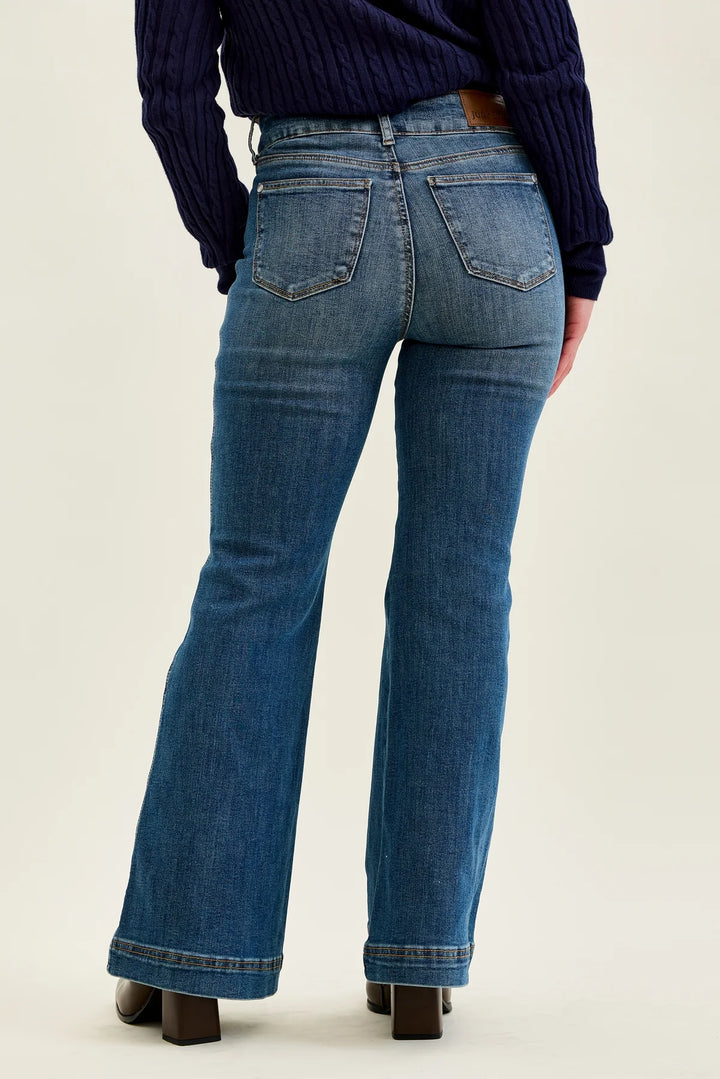 Anica High Rise Petite Tummy Control Flare by Judy Blue