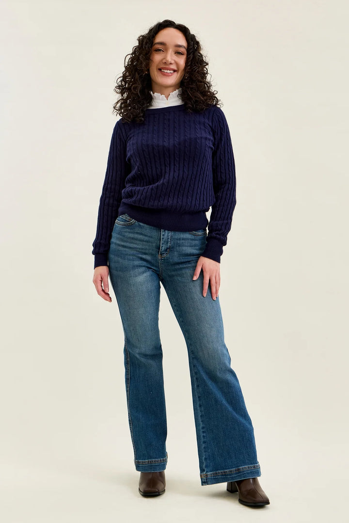 Anica High Rise Petite Tummy Control Flare by Judy Blue