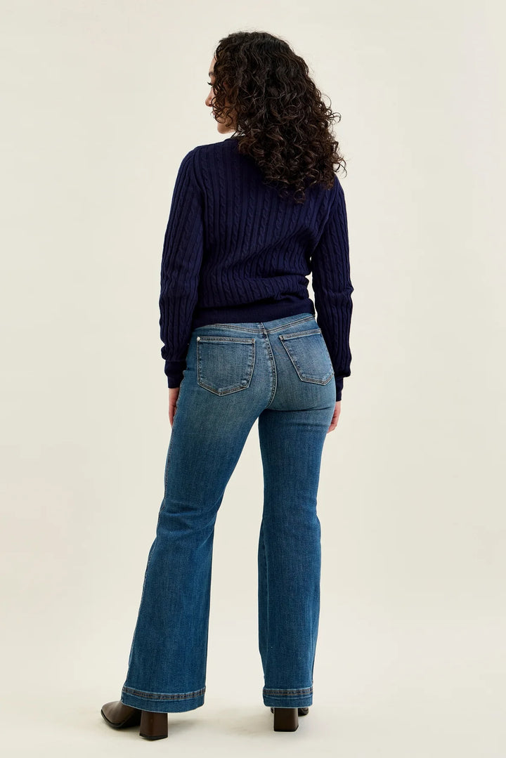 Anica High Rise Petite Tummy Control Flare by Judy Blue