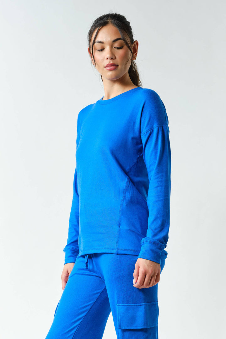 Brushed Crew Neck Long Sleeve Top