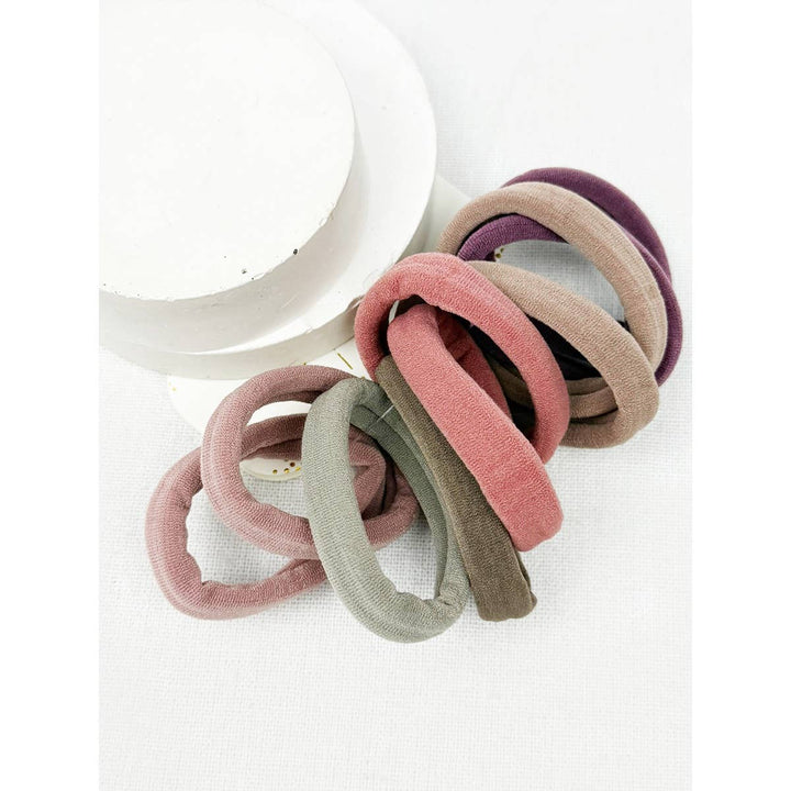 10-Pcs Mauve Color Hair Tie Set