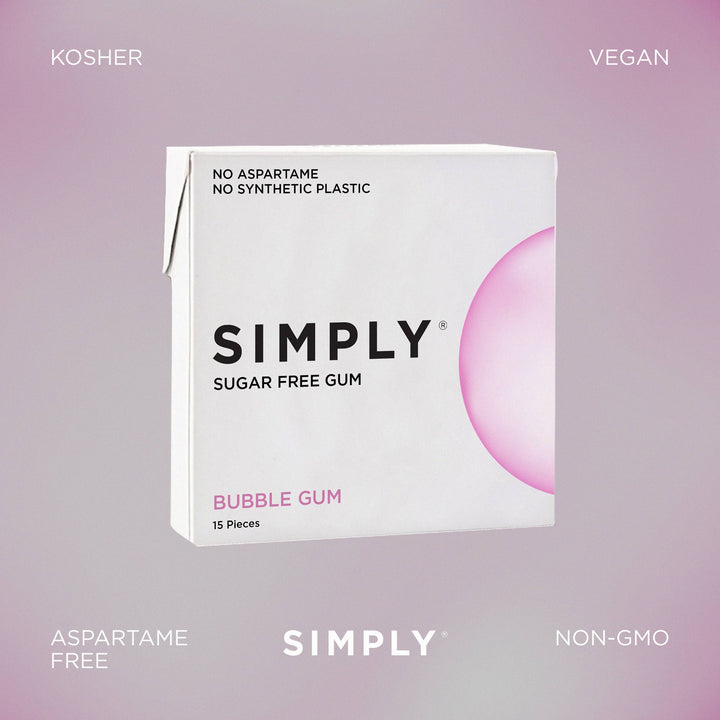 Sugar Free Bubble Gum - Natural + Plastic-Free | 6 Pack