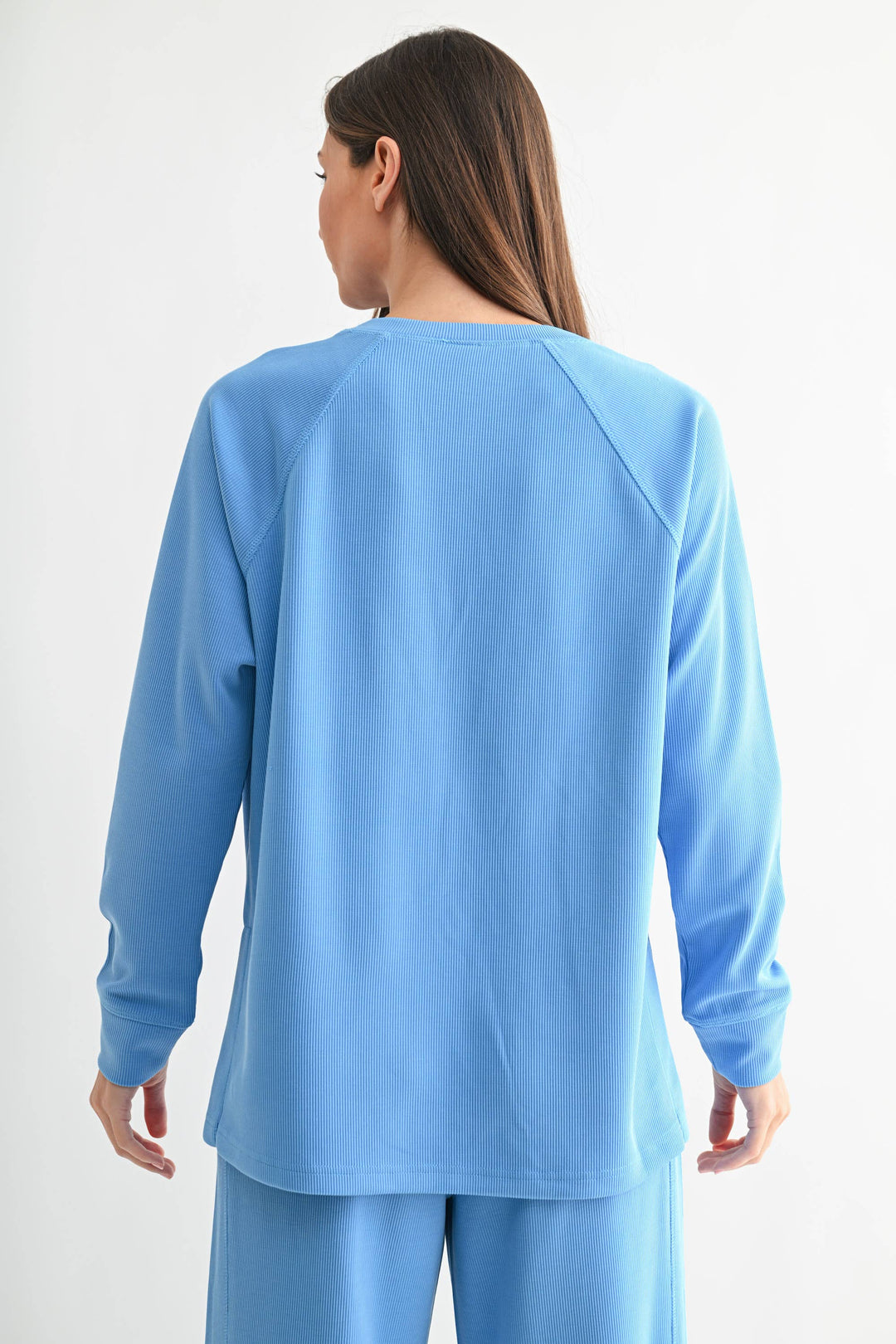 Luxe Sand Wash Rib Raglan Tee