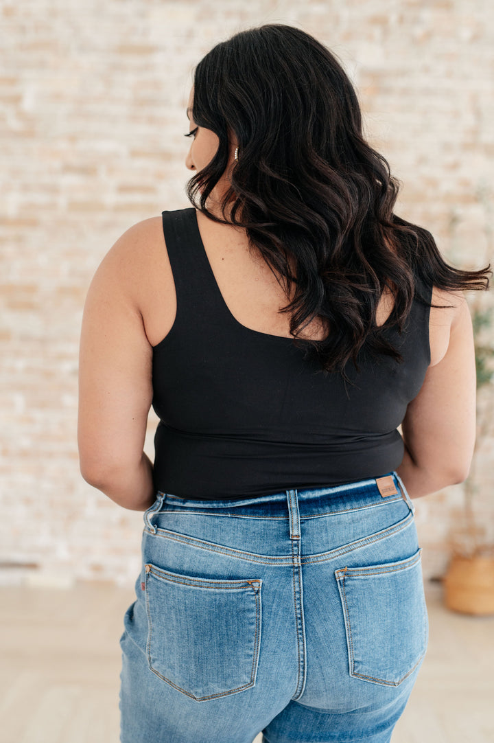 Always Right Square Neck Tank in Black