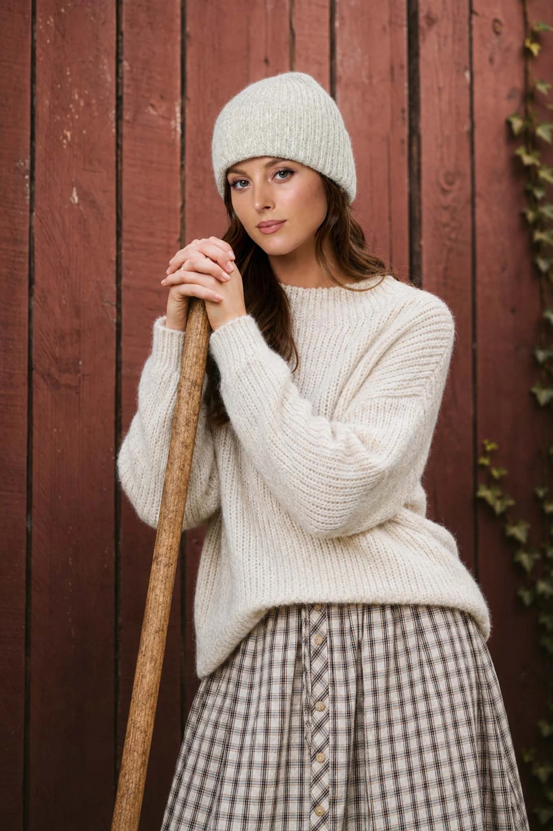 Double Take Mock Neck Long Sleeve Oversized Knit Sweater