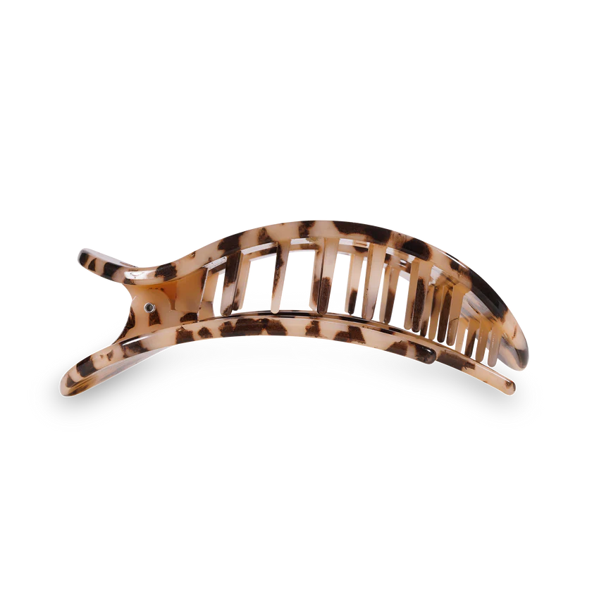 Blonde Tortoise Shell Large Flat Round Clip