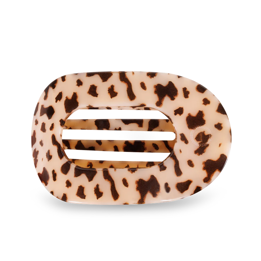 Blonde Tortoise Shell Large Flat Round Clip