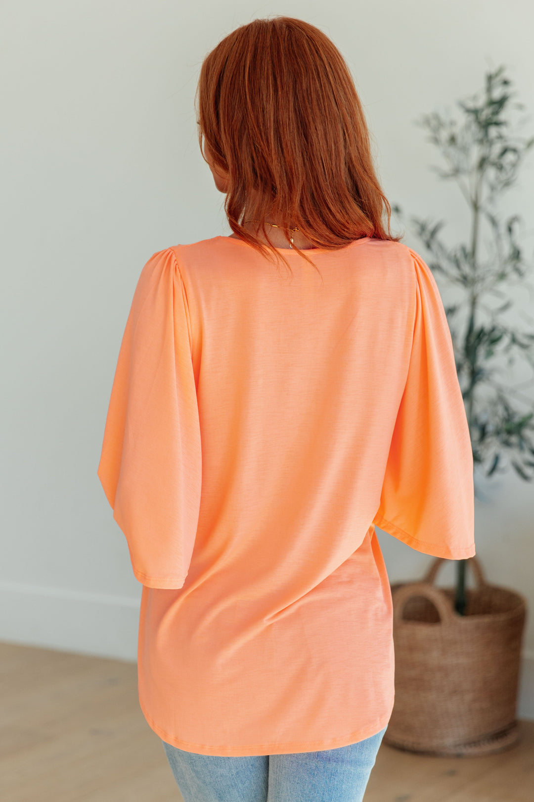 Cali Blouse in Neon Orange--