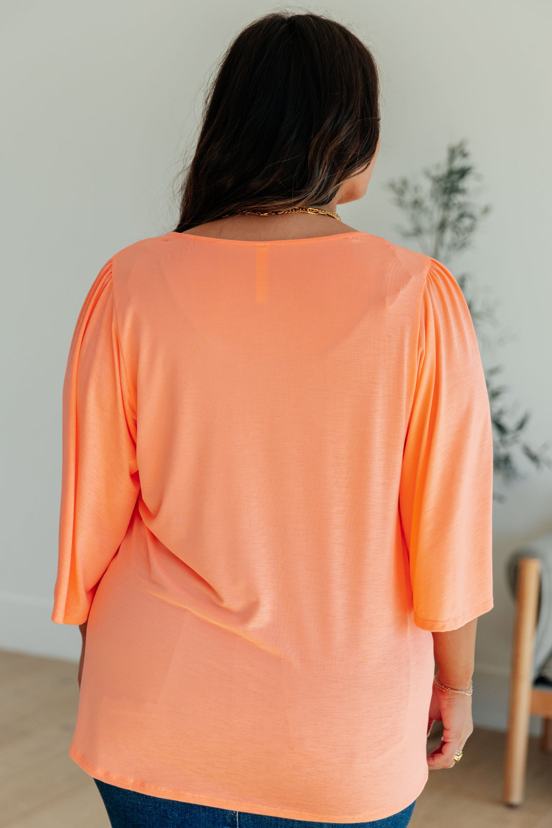 Cali Blouse in Neon Orange--