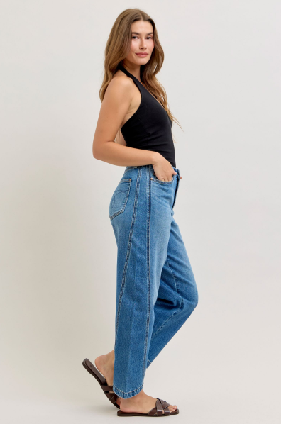 Elle High Rise Rigid Magic Barrel Jeans by Judy Blue