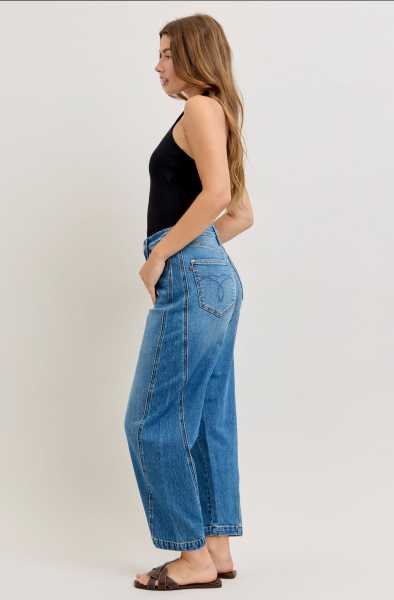 Elle High Rise Rigid Magic Barrel Jeans by Judy Blue