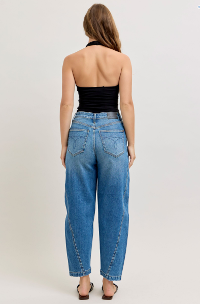 Elle High Rise Rigid Magic Barrel Jeans by Judy Blue
