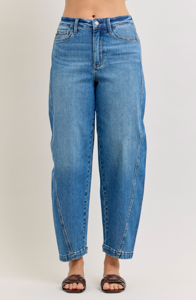Elle High Rise Rigid Magic Barrel Jeans by Judy Blue