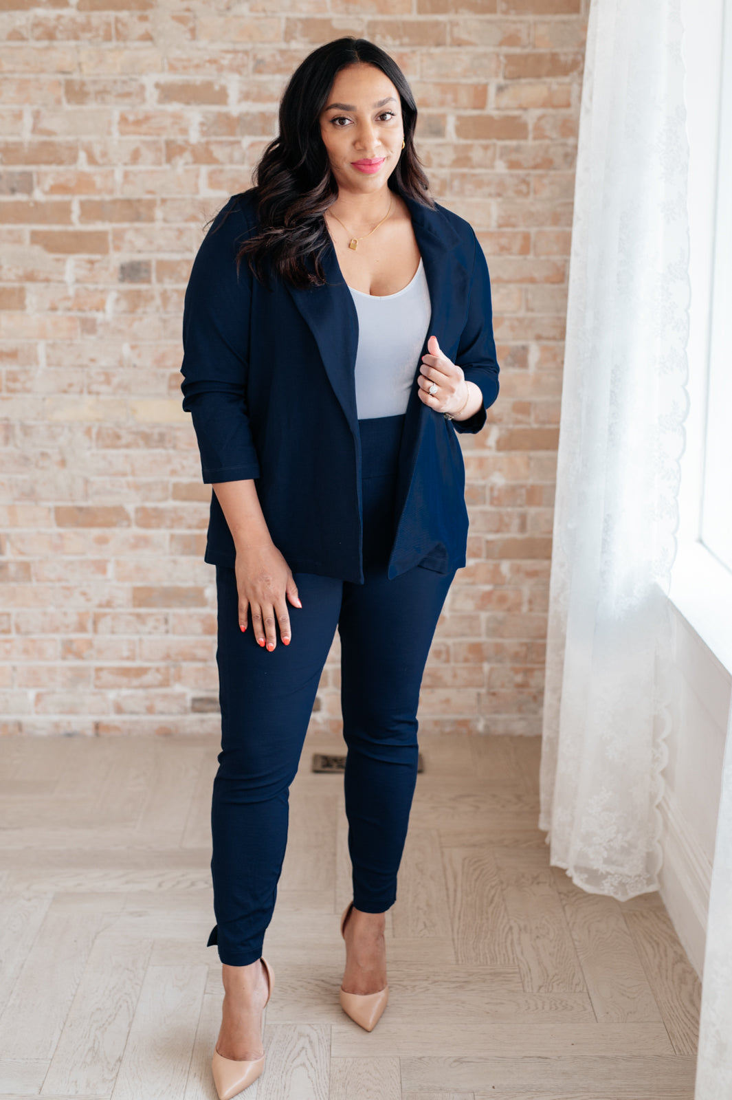 Magic 3/4 Blazer in Navy by Dear Scarlett