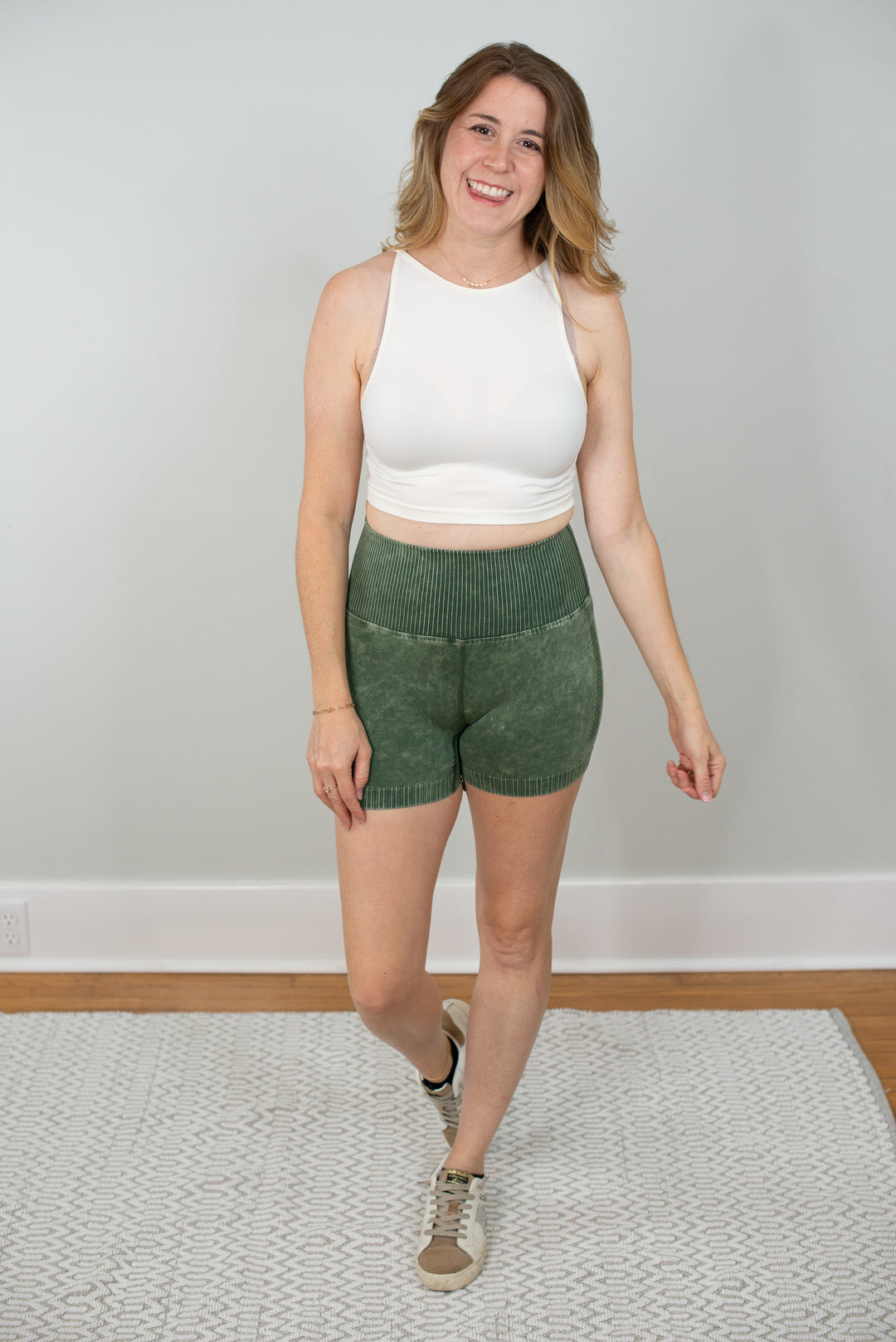 Mirabel Stone Washed Seamless Biker Shorts