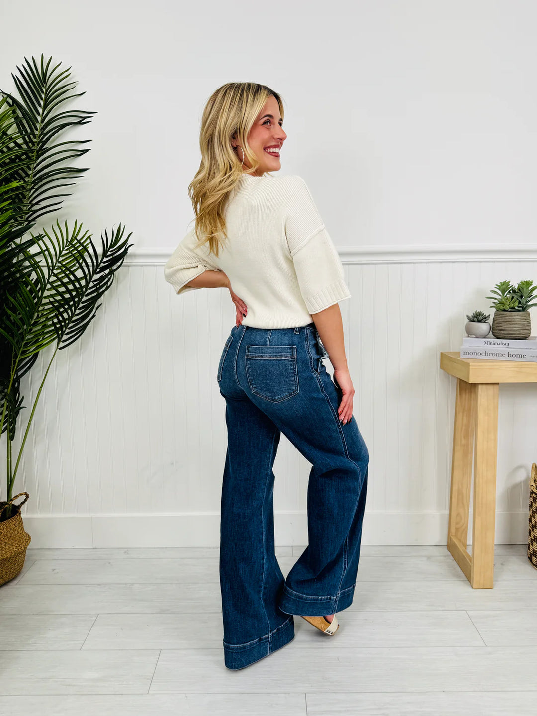 Solene High Rise Retro Wide Trouser Jeans by Judy Blue