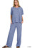 Dusty Blue Soft Comfortable Short Sleeve Tee & Long Pants Set