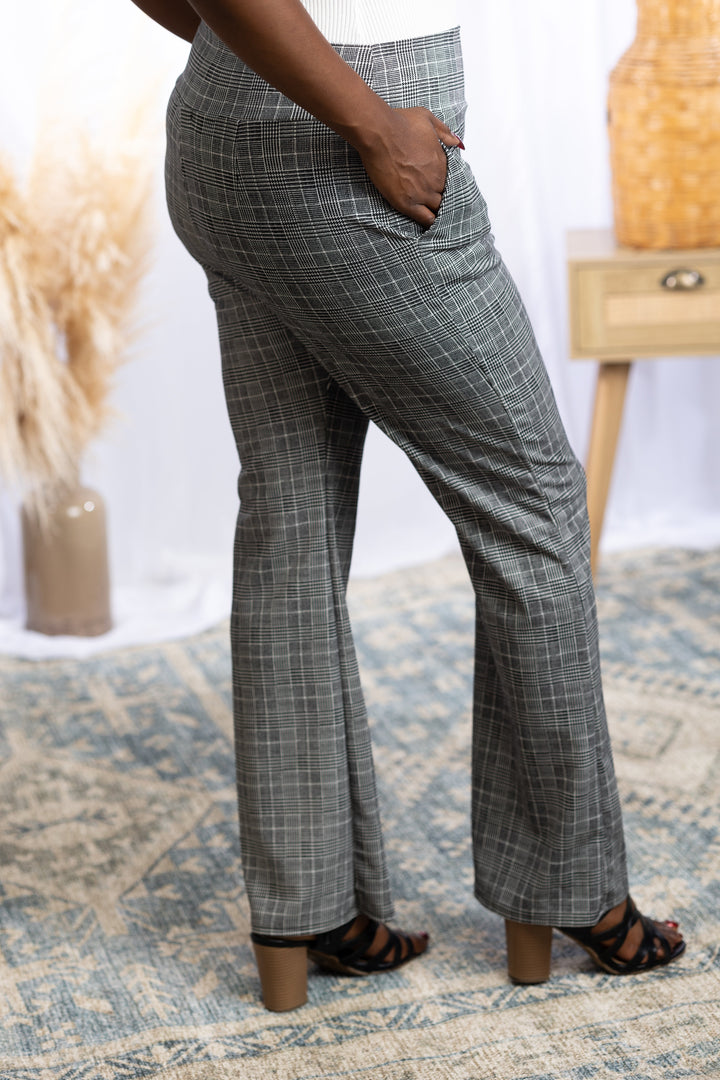 Headed Uptown - Plaid Flare Pants