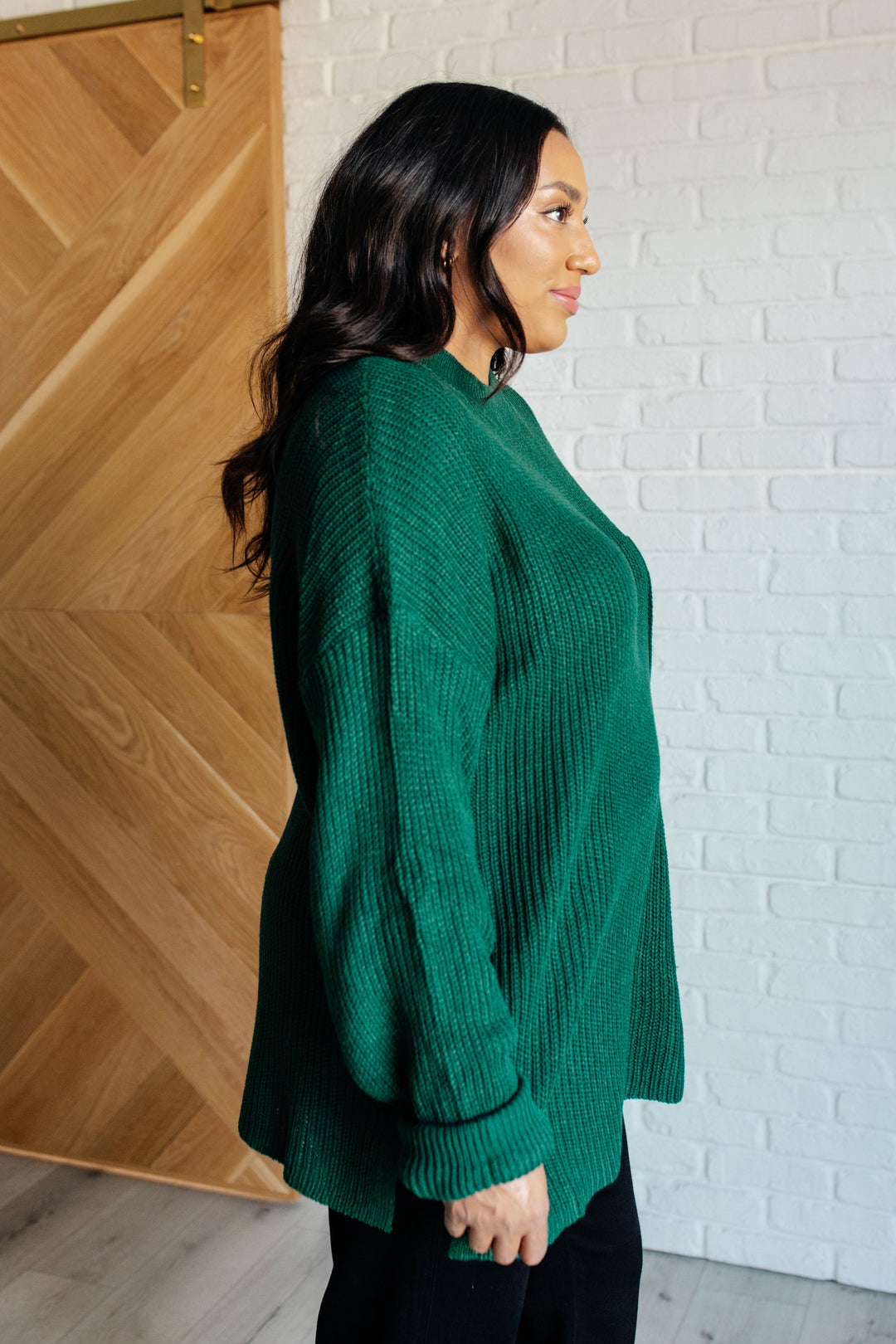 Hero of the Hour Crew Neck Sweater in Hunter Green