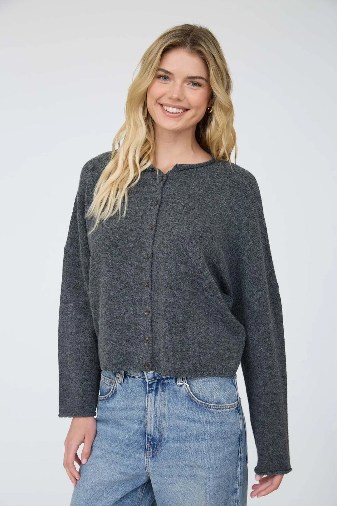 In Her Element Lightweight Button Down Knit Cardigan