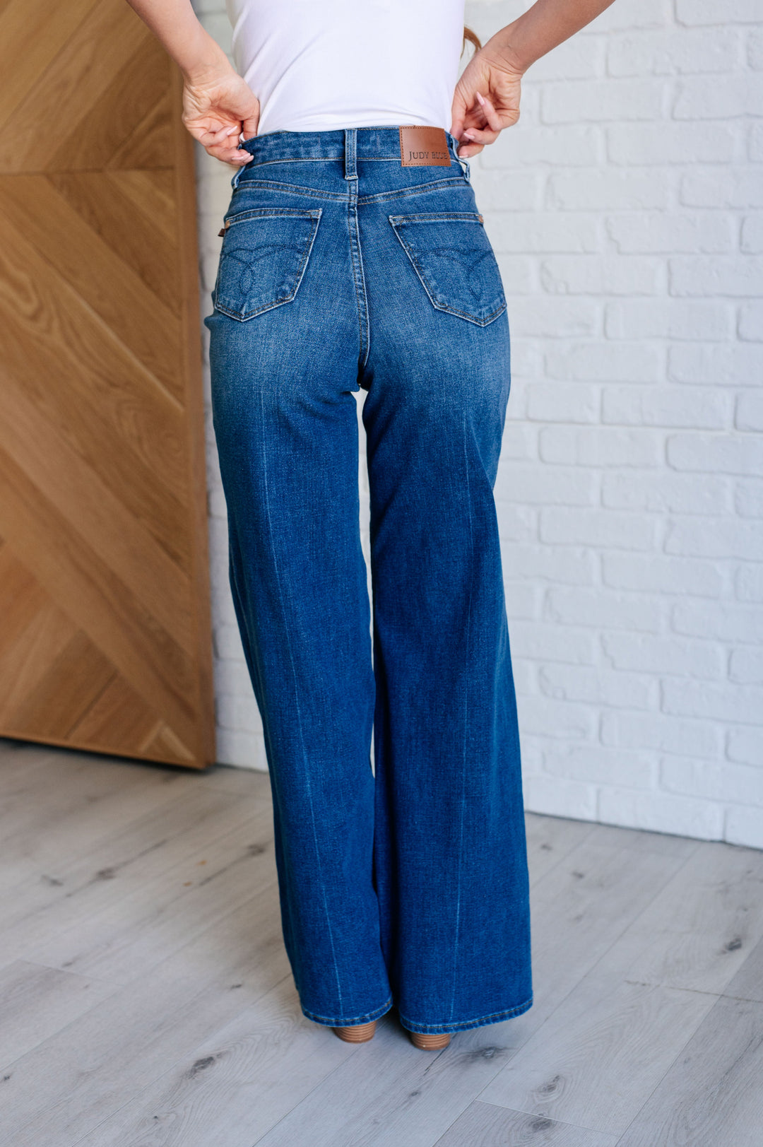 Eliza High Rise Control Top Retro Wide Leg Jeans --