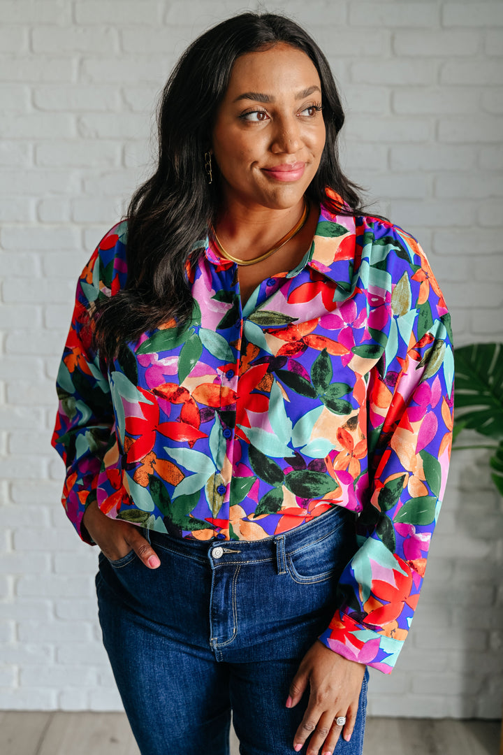 Make Like a Tree and Leaf Button Up Blouse --